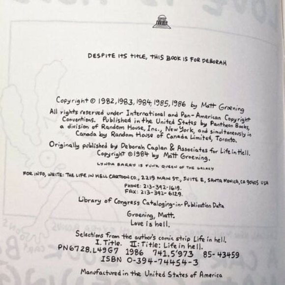 How to go to Hell Childhood is Hell Love Is Hell by Matt Groening Book Lot of 3 - Picture 11 of 12